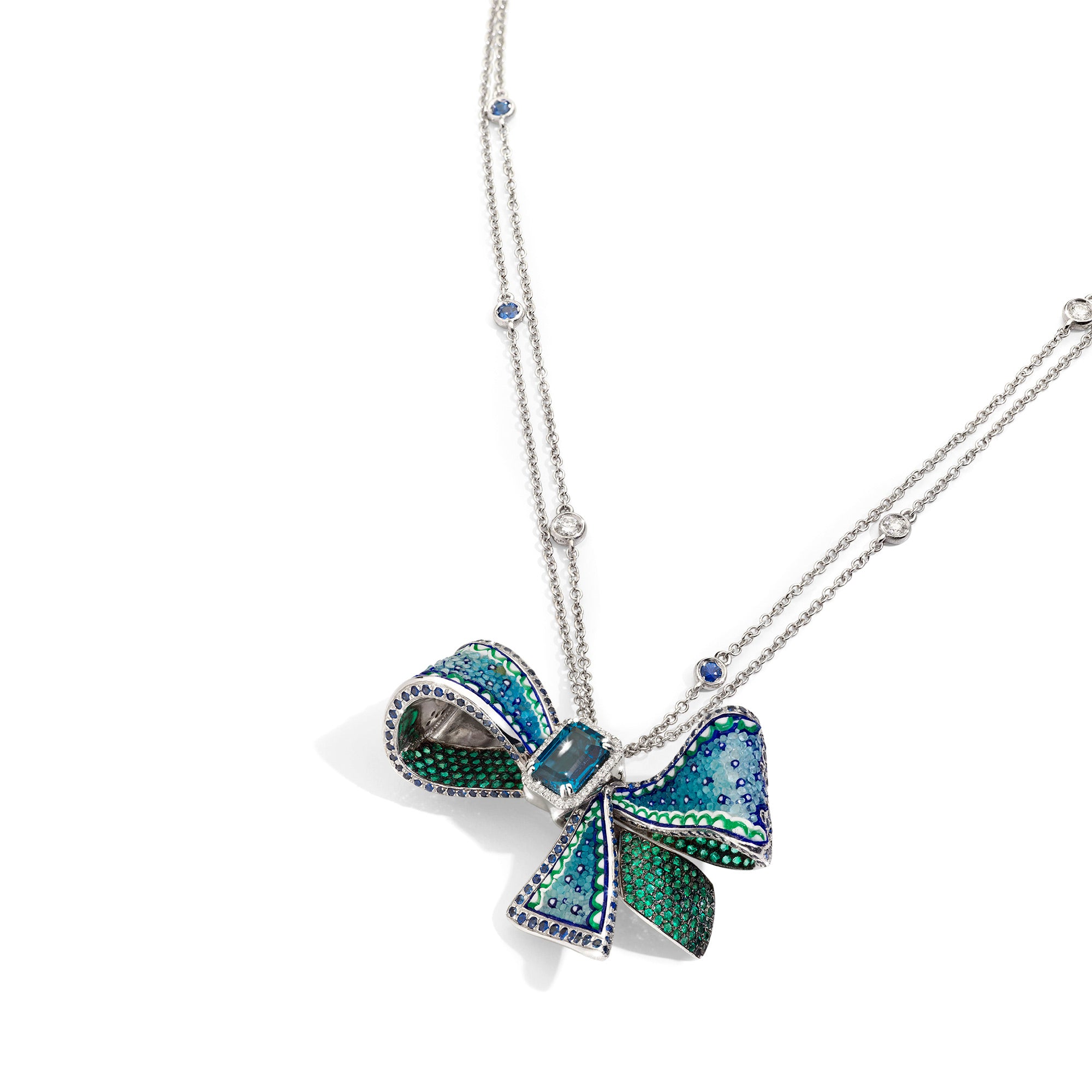 Green Ribbon necklace by sicis Jewels, Sicis Jewels